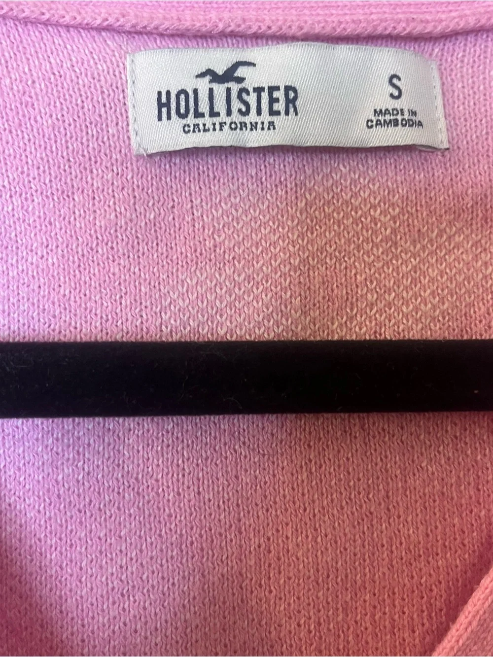 Hollister Pink Floral V-Neck Button-Up Cardigan Sz S